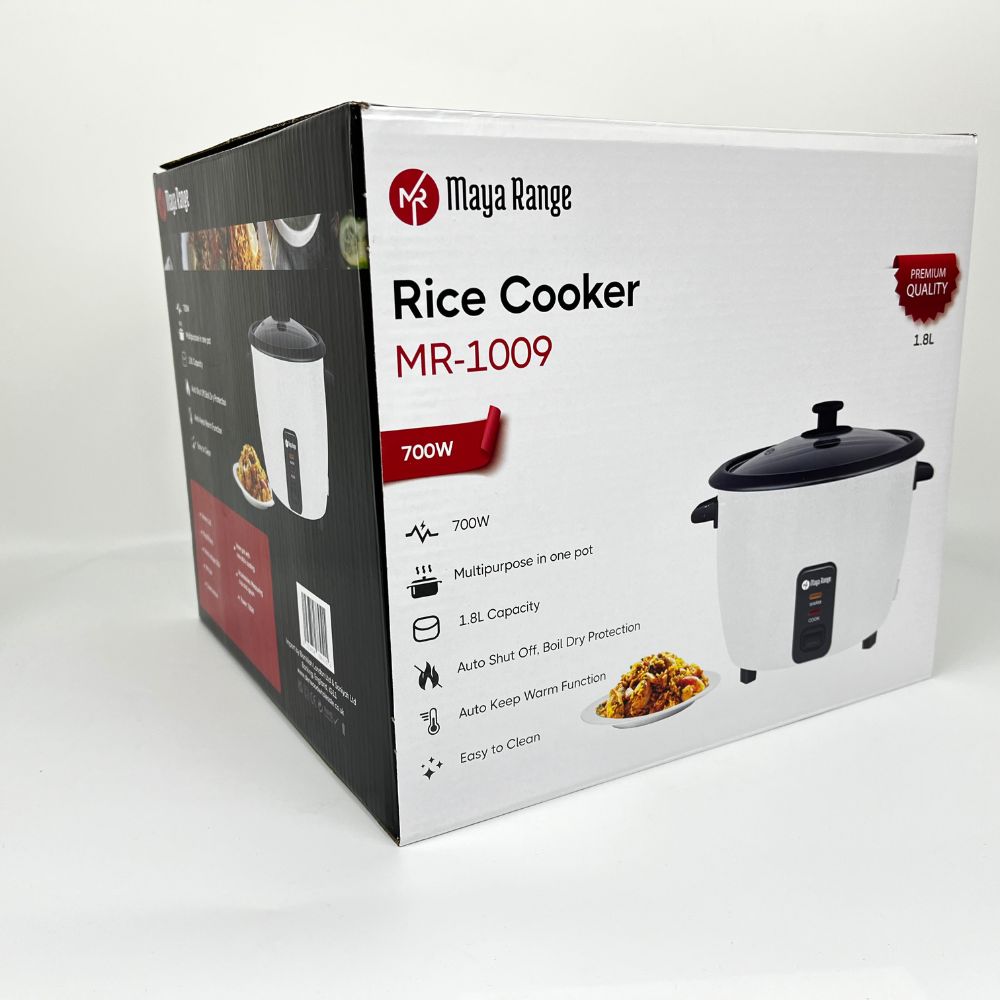 Rice Cooker 1.8 Litre 700W - 1. 220v/50hz 2. Plain heating plate 